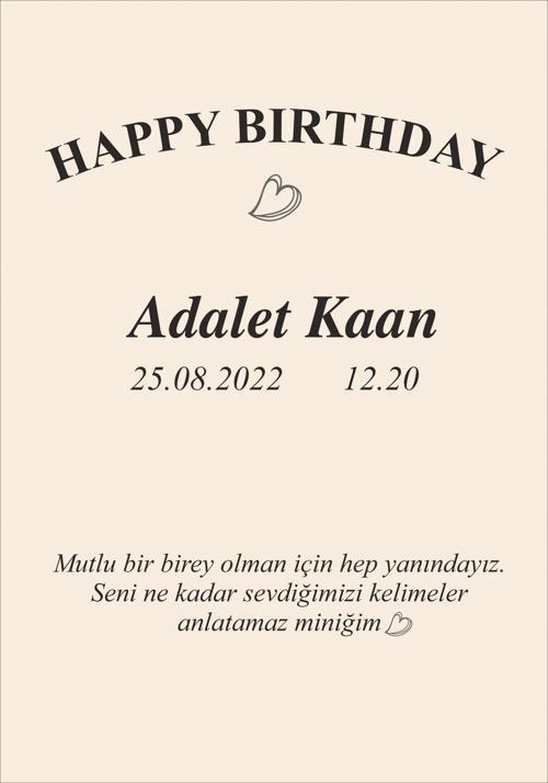 Sade Doğum Günü Afişi 100X150 cm