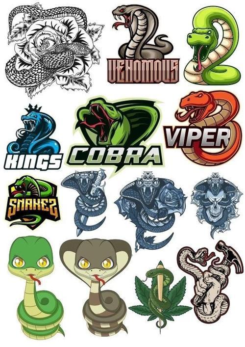 Yılan Cobra Sticker 13 Parça Telefon, Tablet, Defter, Laptop Sticker