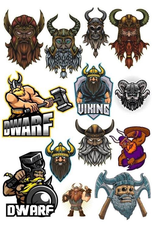 Savaşçı Warior Sticker Set-2 13 Parça Telefon, Tablet, Defter, Laptop Sticker