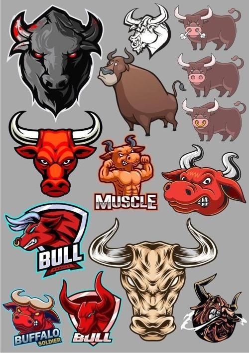 Boğa Sticker Set-5 13 Parça Telefon, Tablet, Defter, Laptop Sticker