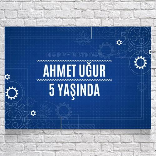 Mühendis Temalı Doğum Günü Afişi 100X150 cm
