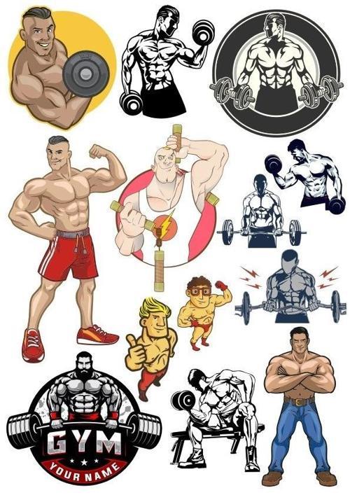 GYM fitness Sticker Set 15 Parça Telefon, Tablet, Defter, Laptop Sticker