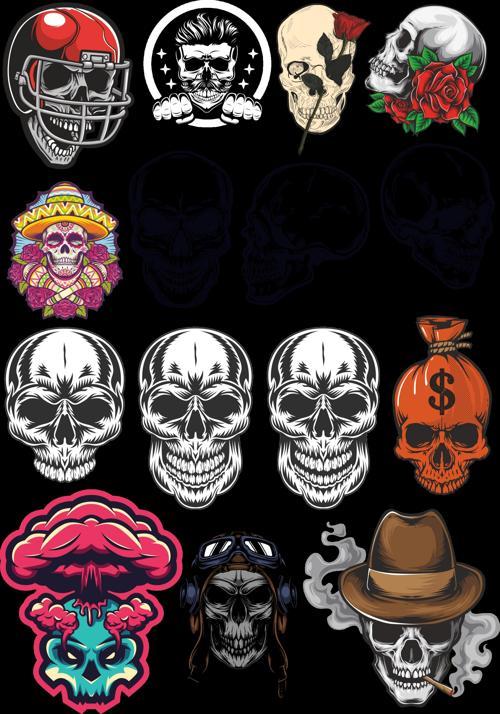 İskelet Sticker Set-6 15 Parça Telefon, Tablet, Defter, Laptop Sticker