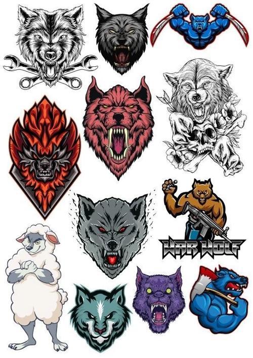 Kurt Wolf Sticker Set-3 13 Parça Telefon, Tablet, Defter, Laptop Sticker