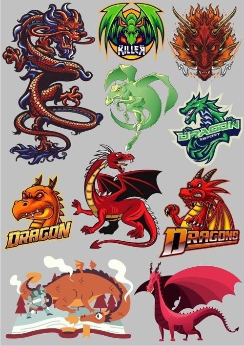 Dragon Ejderha Sticker Set-3 11 Parça Telefon, Tablet, Defter, Laptop Sticker