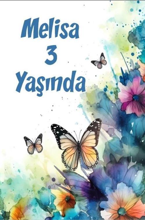 Turuncu Kelebekler Temalı Doğum Günü Afişi 35X50 cm