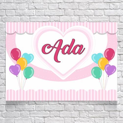 Kalp Balon Temalı Doğum Günü Afişi 35X50 cm