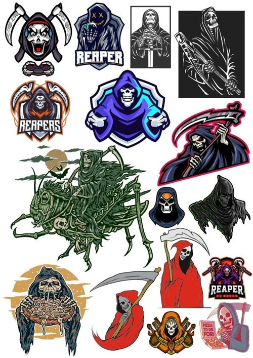 İskelet Sticker Set 15 Parça Telefon, Tablet, Defter, Laptop Sticker