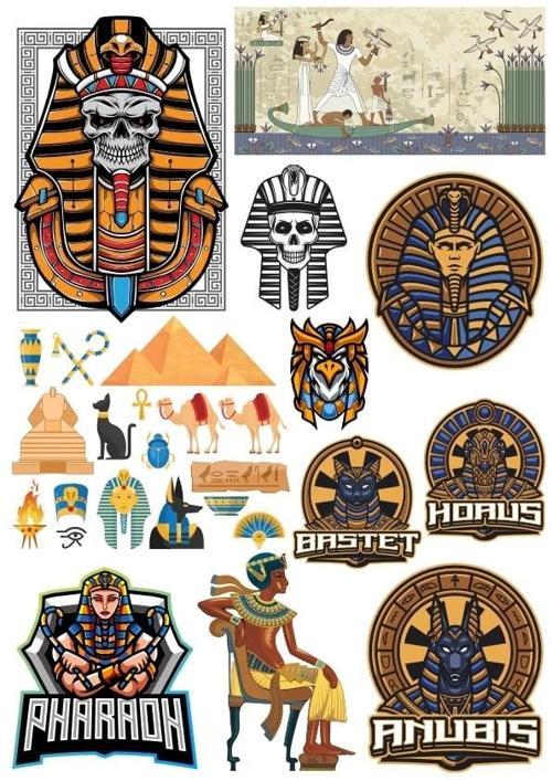 Mısır ve Firavun Sticker Set 1 16 Parça Telefon, Tablet, Defter, Laptop Sticker
