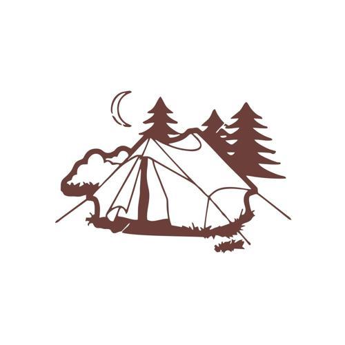 Kamp Araba Stickeri 17x17 Cm Kahverengi