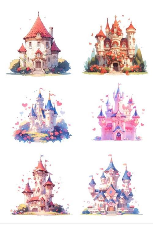 Şato ve Kaleler Sticker Set 1