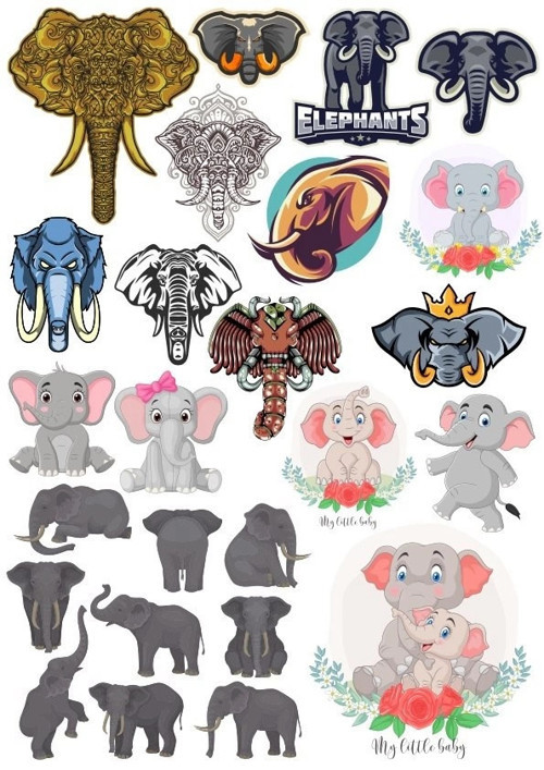 Fil Sticker Set-6 17 Parça Telefon, Tablet, Defter, Laptop Sticker