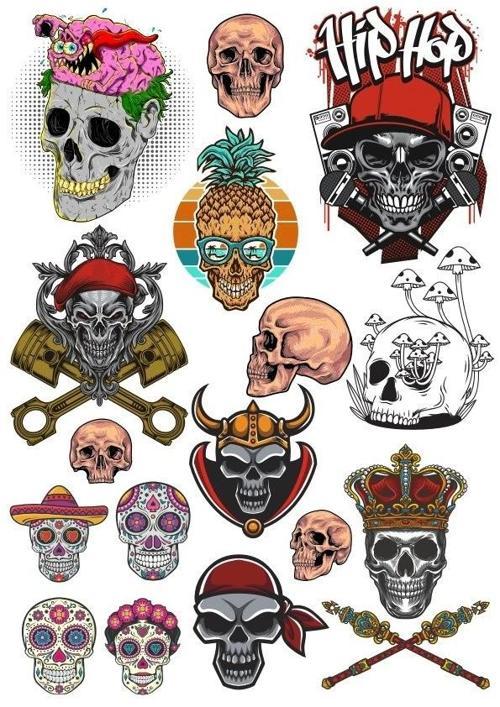 Kurukafa Sticker Set-1 13 Parça Telefon, Tablet, Defter, Laptop Sticker