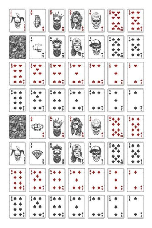 Poker Destesi Sticker Set 56 Parça Telefon, Tablet, Defter, Laptop Sticker