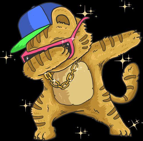 Kedi Sticker 10x10 cmRenkli Sticker