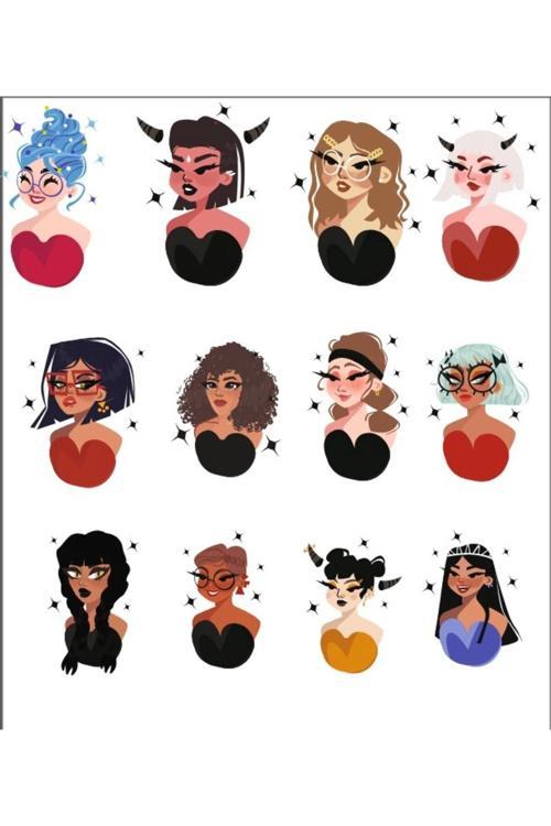 Kadın Tarzı Sticker Set