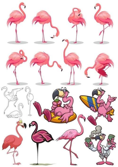 Flamingo Sticker Set 2 16 Parça Telefon, Tablet, Defter, Laptop Sticker
