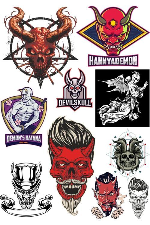 Şeytan Sitcker Set-1 10 Parça Telefon, Tablet, Defter, Laptop Sticker