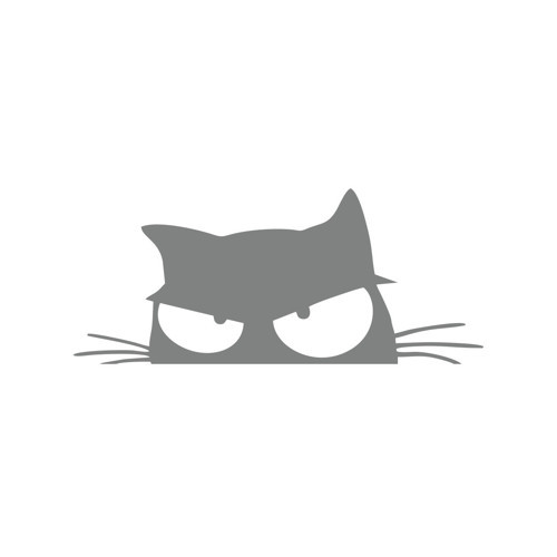 Kedi Sticker 17x17 Cm Gri