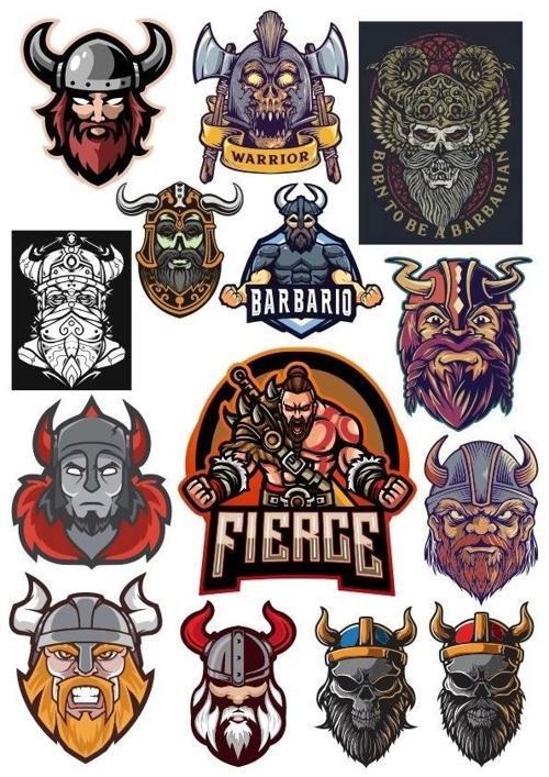 Vikingler Sticker Set-2 14 Parça Telefon, Tablet, Defter, Laptop Sticker