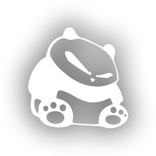 Kızgın Panda Araba Sticker 17x17 Cm Beyaz