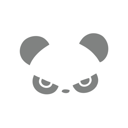 Kızgın Panda Araba Sticker 17x17 Cm Gri