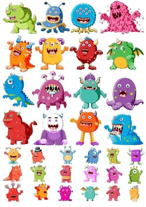 Virüs Sticker Set-3 17 Parça Telefon, Tablet, Defter, Laptop Sticker