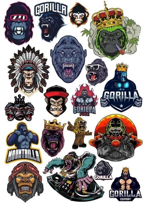 Goril Sticker Set 11 20 Parça Telefon, Tablet, Defter, Laptop Sticker