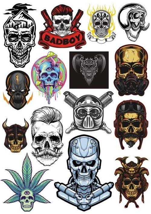 Gergedan Stciker Set-4 15 Parça Telefon, Tablet, Defter, Laptop Sticker