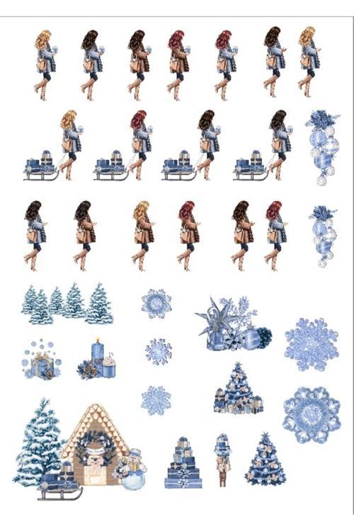 Kış Temalı Sticker Set