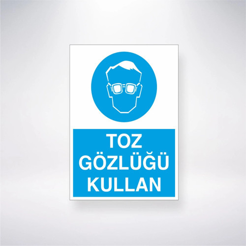 Toz Gözlüğü Kullan Sticker 20X28 Cm