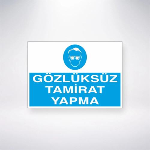Gözlüksüz Tamirat Yapma Sticker 20X28 Cm