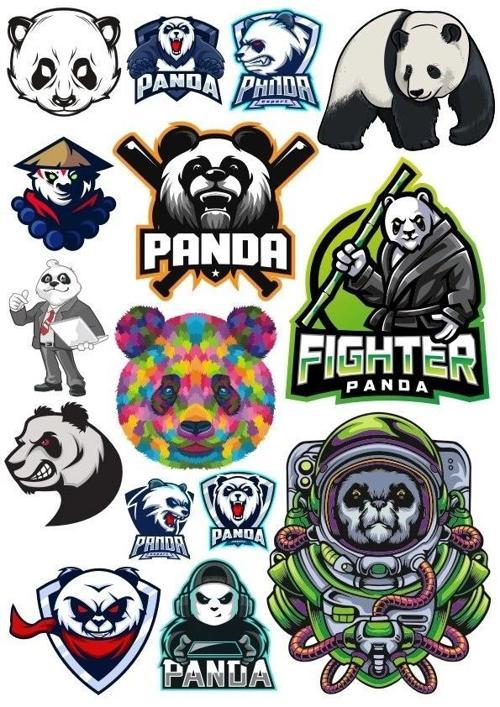 Panda Sticker Set-5 19 Parça Telefon, Tablet, Defter, Laptop Sticker