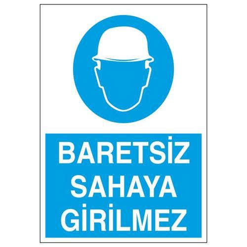Baretsiz Sahaya Girilmez Sticker 20X28 Cm