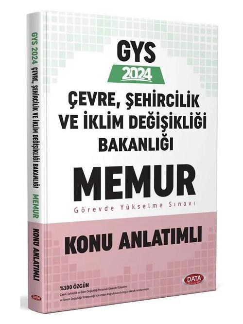 Data Yayınları 2024 GYS Çevre, Şehircilik ve İklim Değişikliği Bakanlığı Memur Konu Anlatımlı