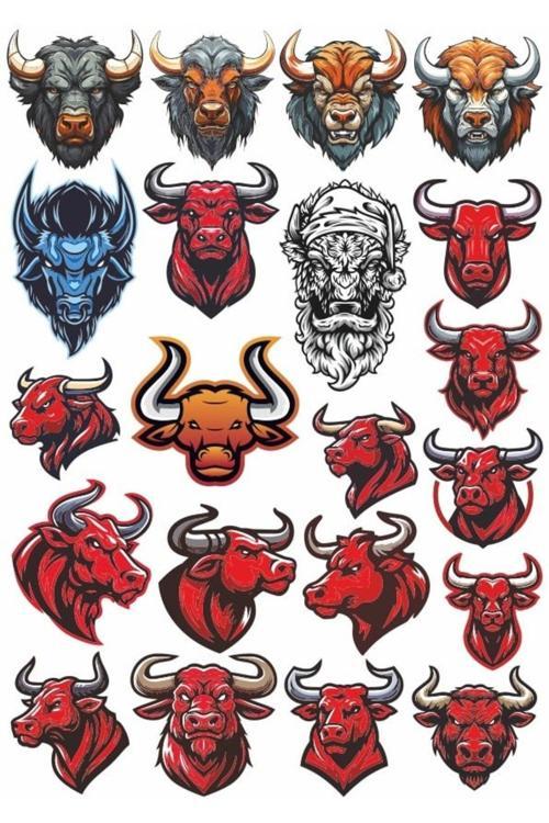 Kızgın Boğa Sticker Set 1