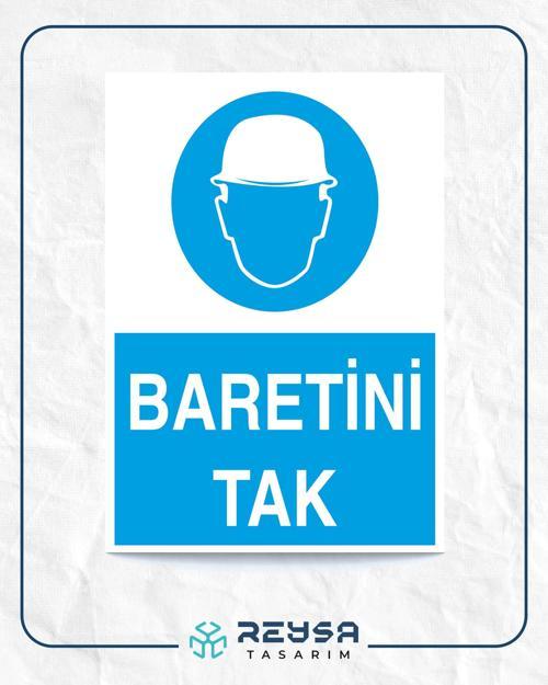 Baretini Tak iş Güvenlik Panosu Sticker 20X28 Cm