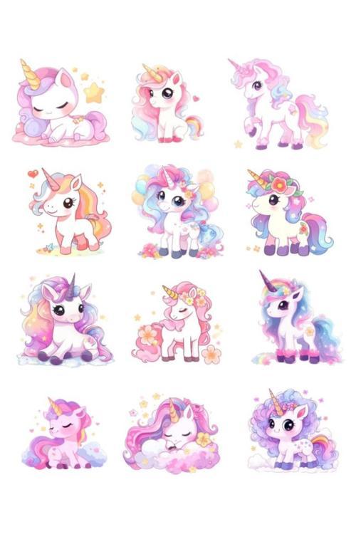 Tek Boynuzlu Atlar Sticker Set 2