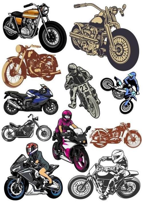Motorsklet Sticker Set-3 16 Parça Telefon, Tablet, Defter, Laptop Sticker