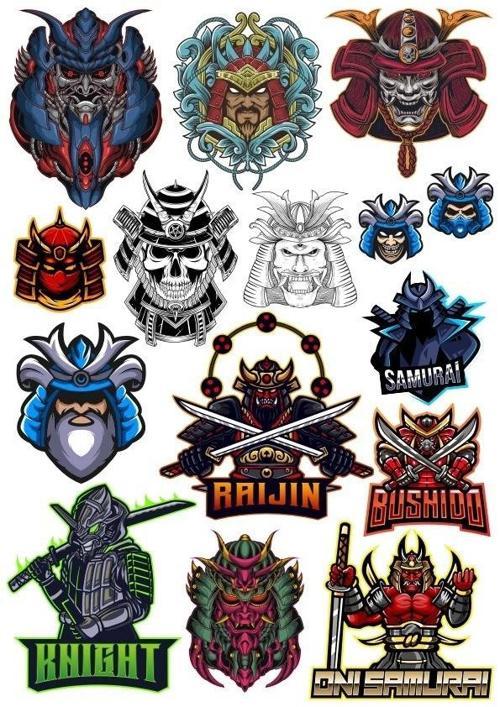 Şövalye ninja samurai Sticker Set 13 Parça Telefon, Tablet, Defter, Laptop Sticker