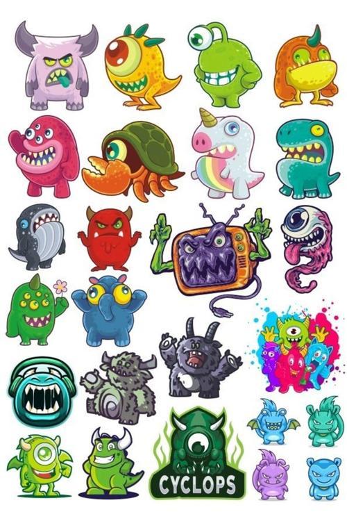 Sticker Set 20 Parça Telefon, Tablet, Defter, Laptop Sticker