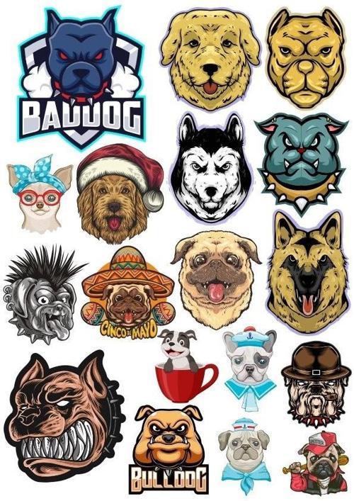 Köpekl Bulldog Sticker Set 13 Parça Telefon, Tablet, Defter, Laptop Sticker