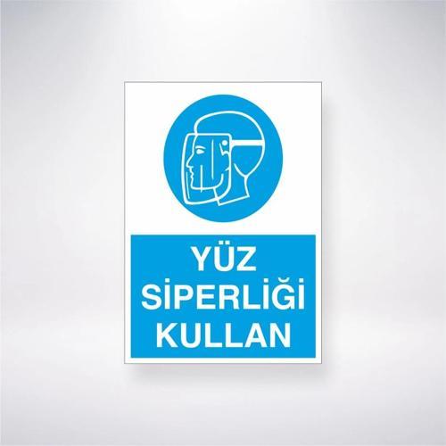 Yüz Siperliği Kullan Sticker 20X28 Cm