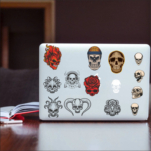 İskelet Sticker Set-7 13 Parça Telefon, Tablet, Defter, Laptop Sticker