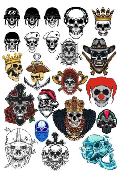 Kurukafa Sticker Set 20 Parça Telefon, Tablet, Defter, Laptop Sticker