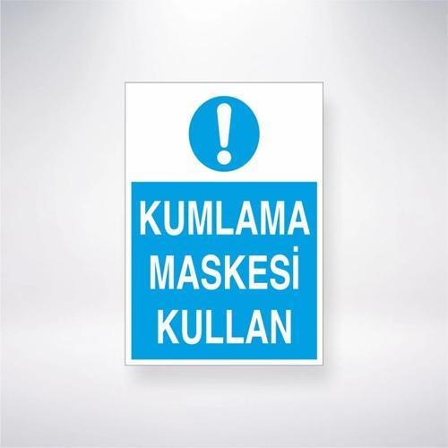 Kumlama Maskesi Kullan Sticker 20X28 Cm