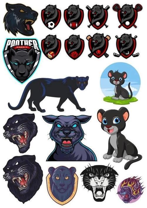 Panter Sticker Set -3 17 Parça Telefon, Tablet, Defter, Laptop Sticker