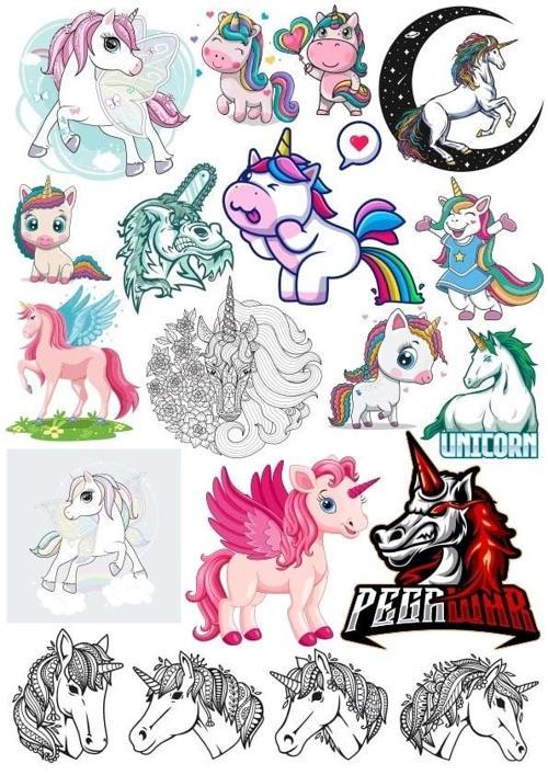 Pegasus Sticker Set 18 Parça Telefon, Tablet, Defter, Laptop Sticker