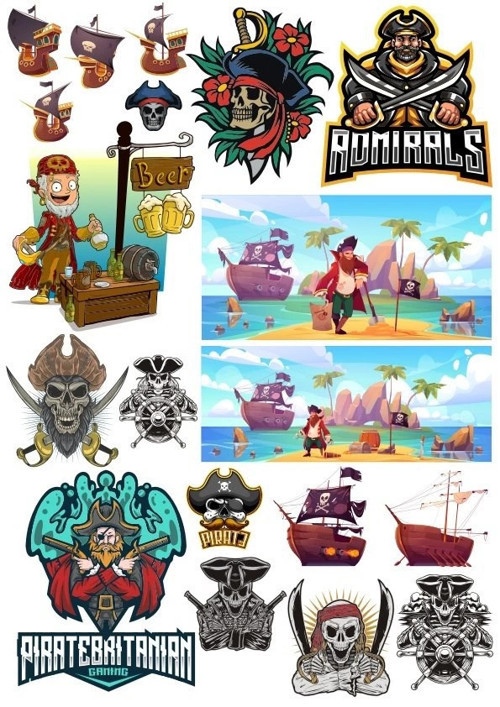 Korsan Kuru Kafa Sticker Set-3 15 Parça Telefon, Tablet, Defter, Laptop Sticker
