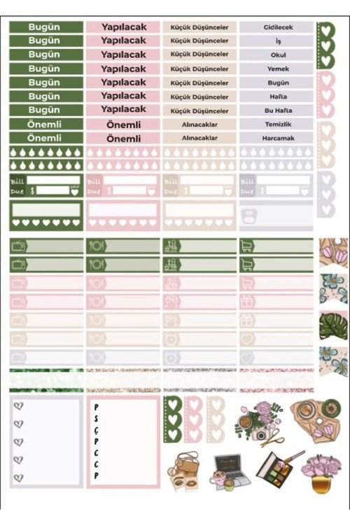 Planlayıcı Sticker Set 2